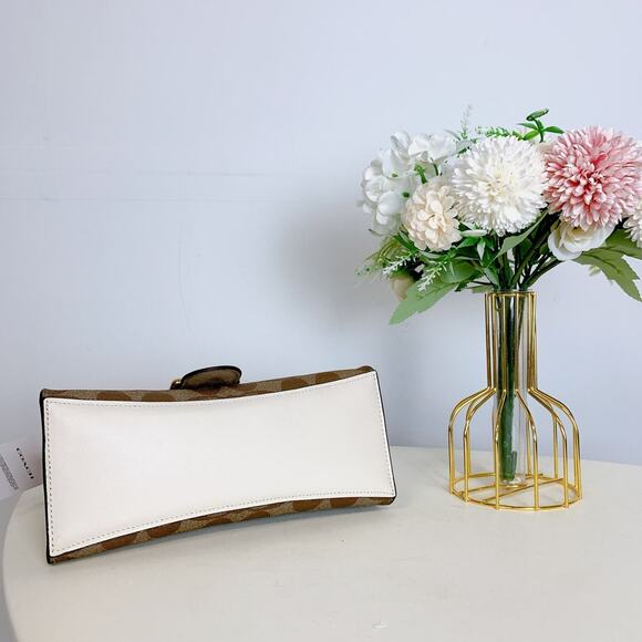 Coach C1325 Pepper Satchel In Signature Canvas IN Light Khaki Chalk Multi - Picture 5 of 7